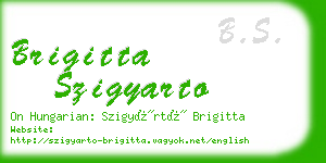 brigitta szigyarto business card